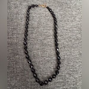 Vintage Black Beaded Necklace
